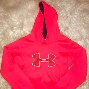Neon pink Under Armour hoodie